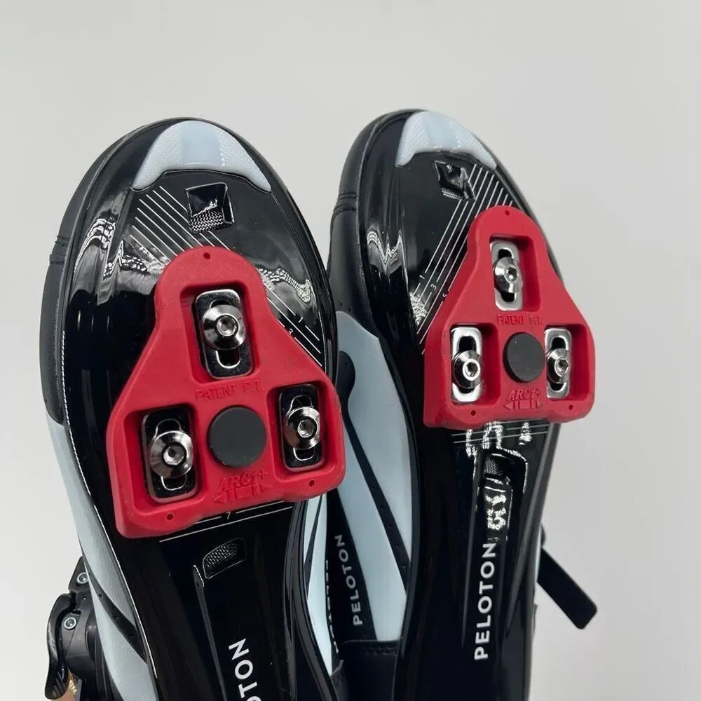 Peloton Unisex Cycling Shoes US 6–6.5 EU 37 Black Red Delta Cleats Spin Bike